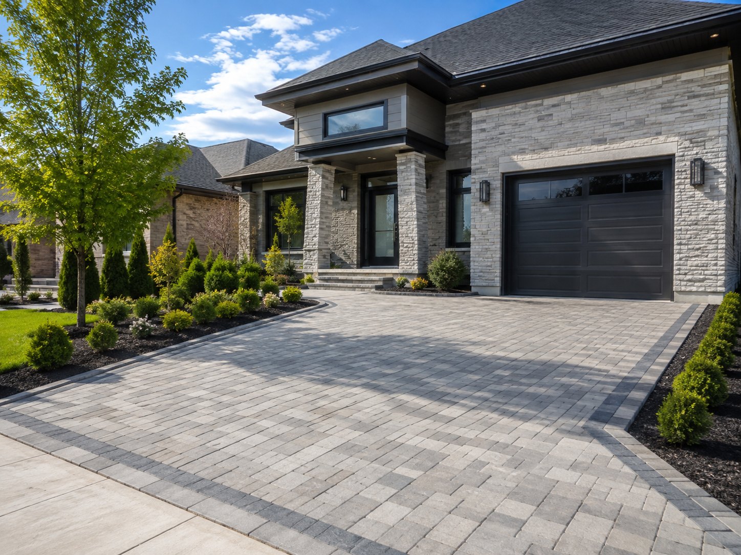 Driveway Interlocking landscaping project