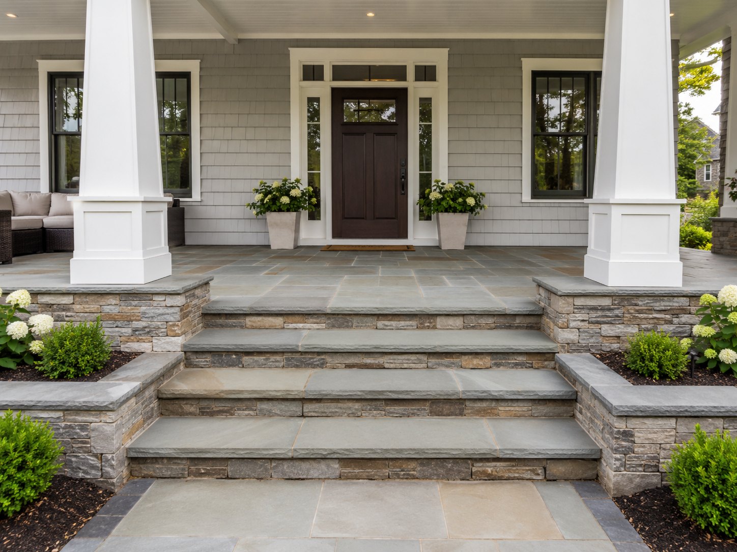 Porch & Steps landscaping project
